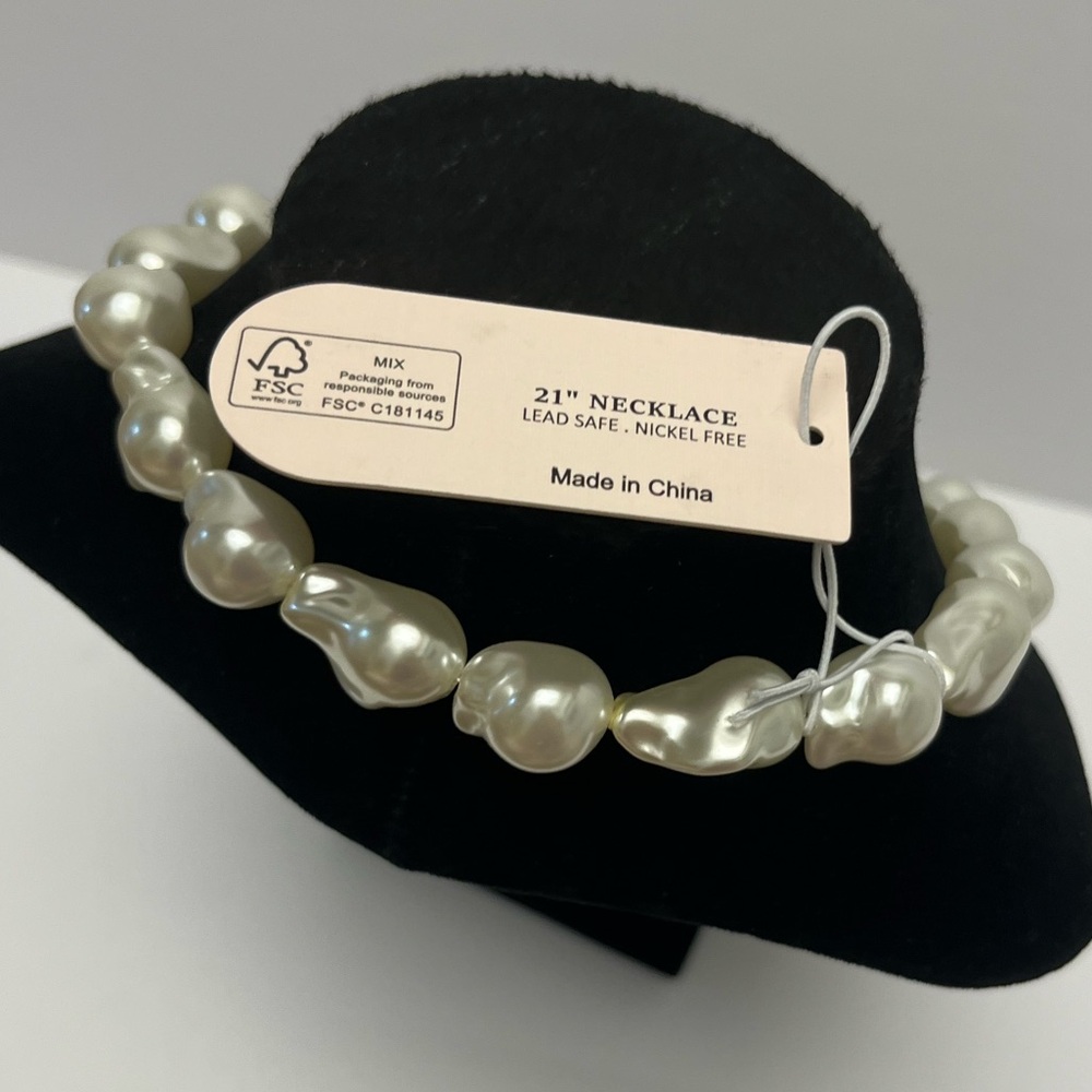 Piper Gold and White Heart Necklace - Picture 9 of 15